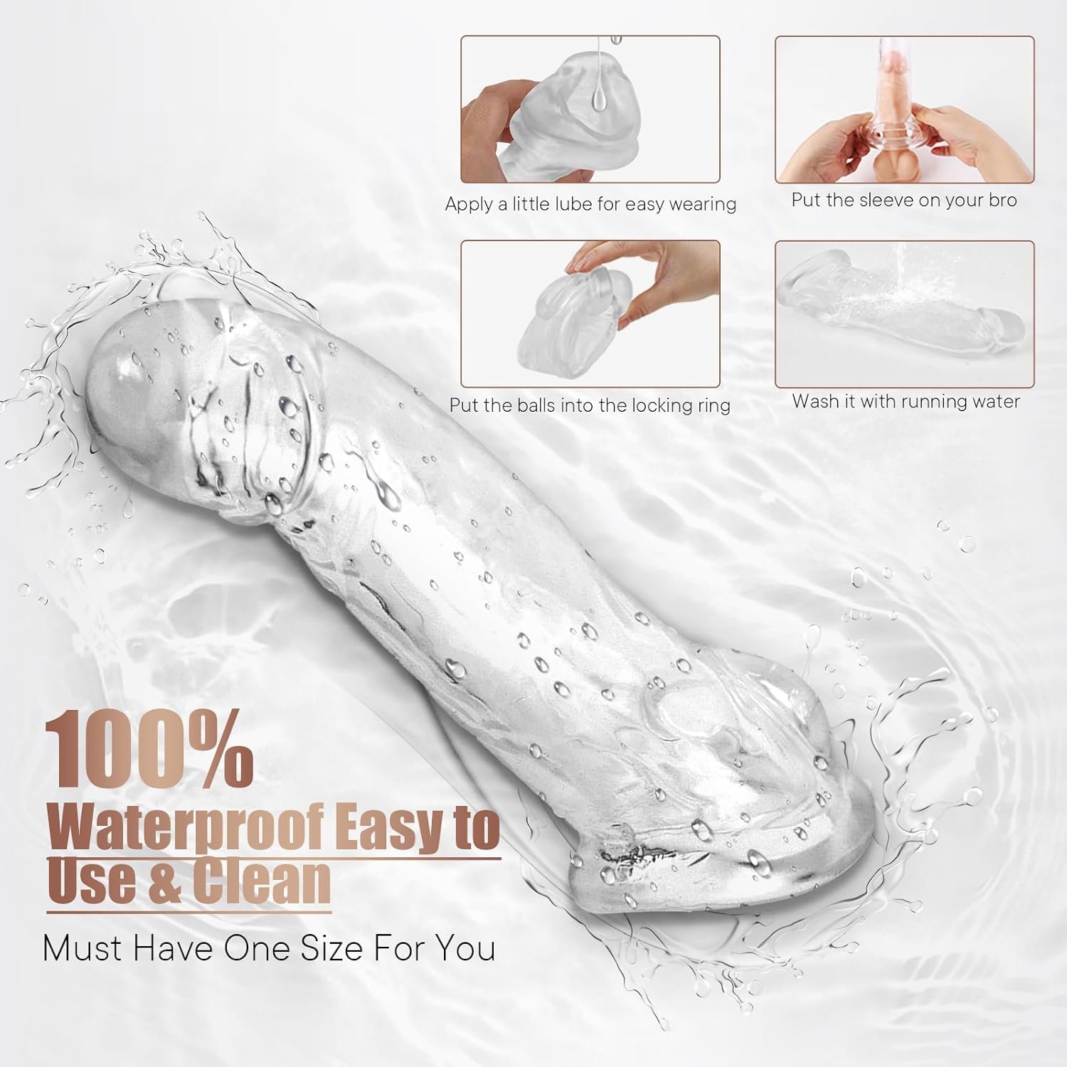 Wellness Sleeve – 6 Inch, Transparent - Image 2